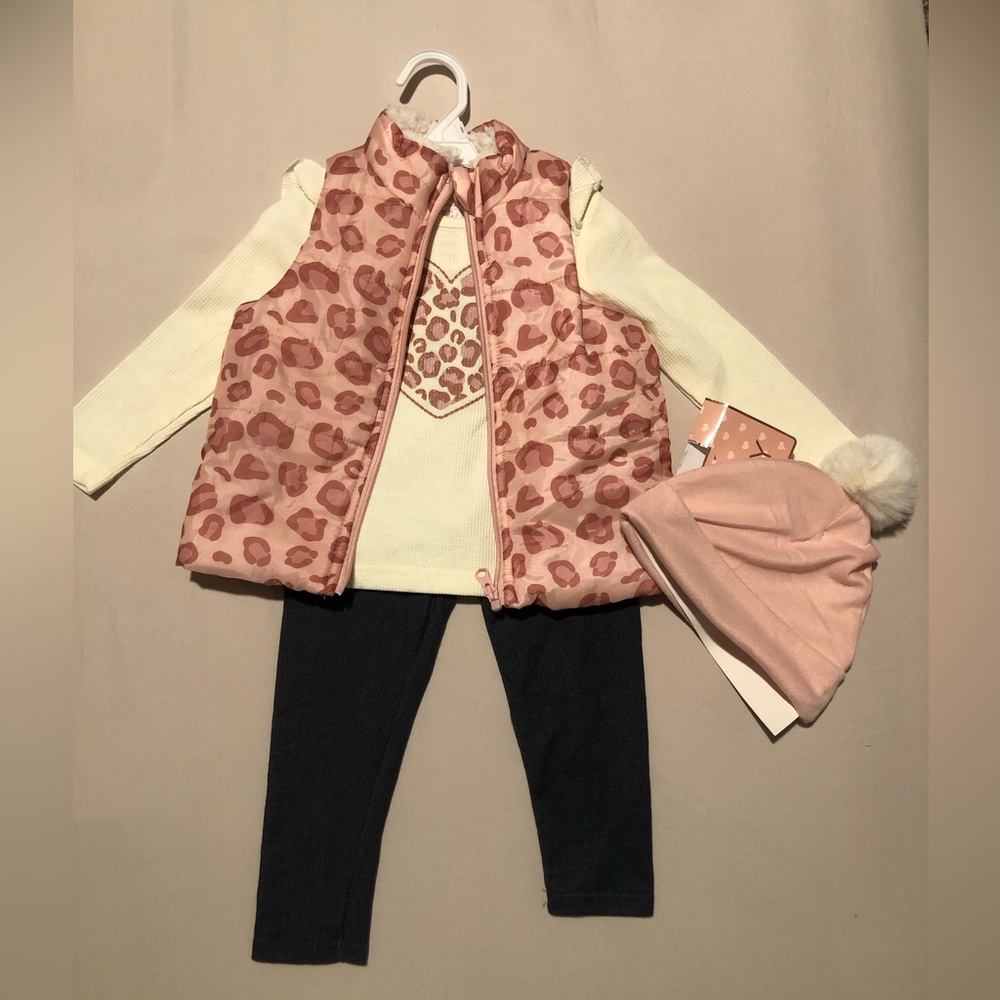 4 Piece Toddler Girls Outfit